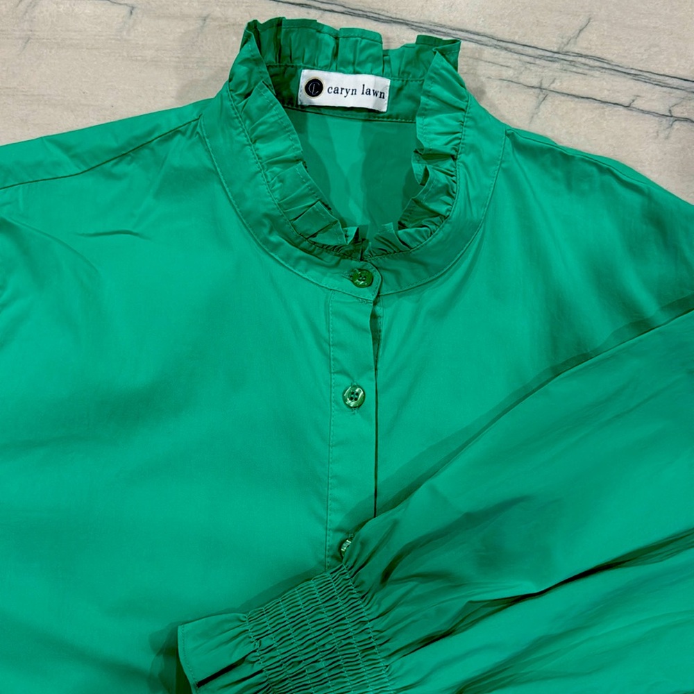 Caryn Lawn perfect green blouse